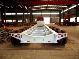 Semi-gerbyd Gwely Isel Gwely Sgerbwd Sgerbwd gyda Beam Cynhaeaf ar gyfer Cludiant Arbennig